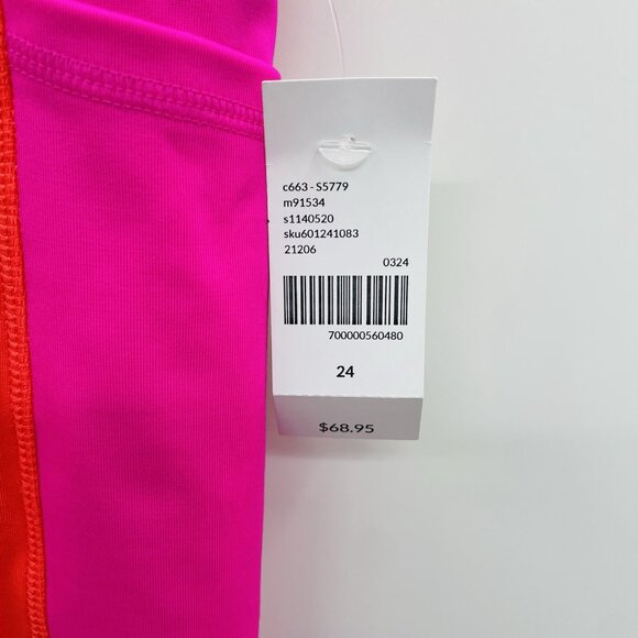 Lane Bryant Womens Plus Size 24 Swim Layering Capri Leggings in Starfish Coral - Picture 9 of 9